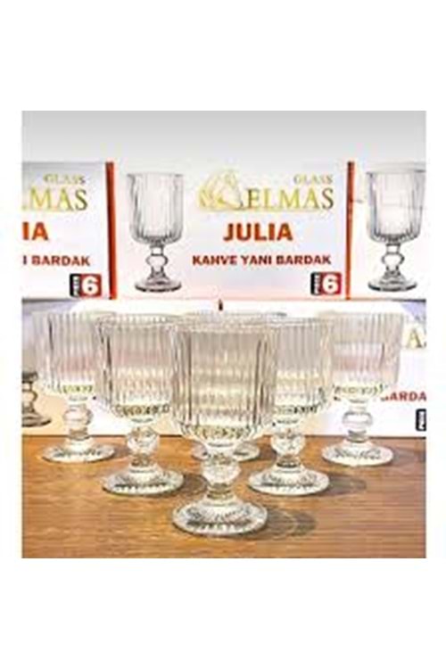 ELMAS JULİA 6LI AYAKLI KAHVE YANI BARDAK (1*12)