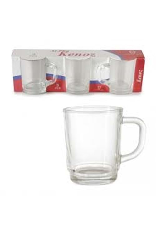 EKR225 EKRU CAM KUPA 3LÜ (1*16)