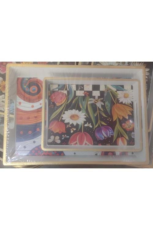İSRA 5791 KARE BEYAZ 2Lİ PLS TEPSİ (1*18)