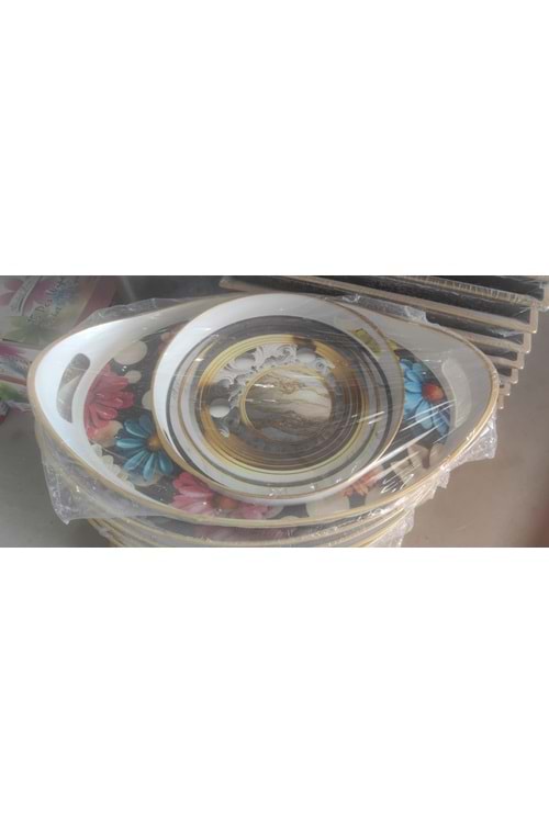 İSRA 5792 HİRA BEYAZ 2Lİ PLS TEPSİ (1*18)