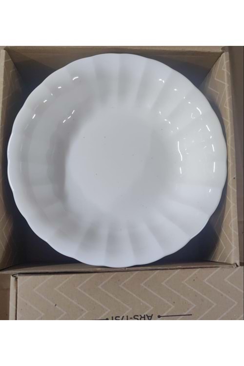 ARS 1751 PORSELEN PAPATYA 17CM YEMEK TABAK (1*6)