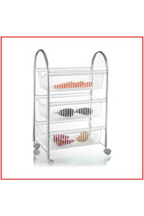 KİVA 3 LÜ METAL SEBZELİK (1*4)