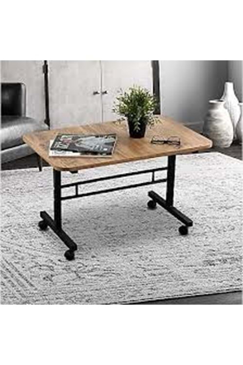 AHŞAP 70X120 ORTA SEHPA TEKERLİ