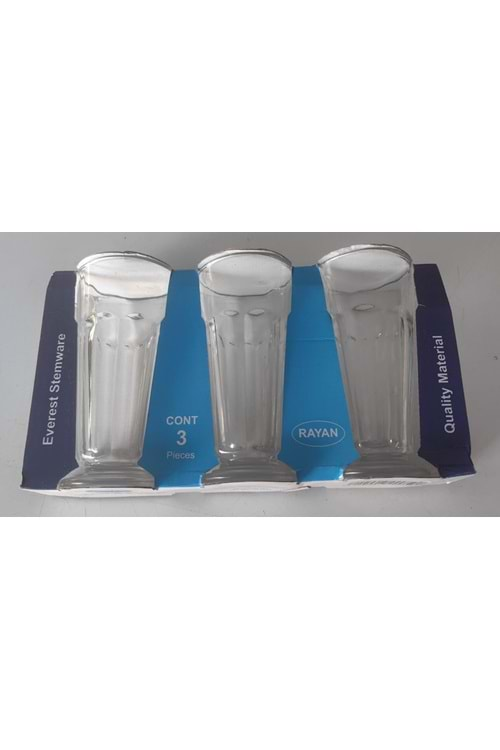 RAYAN EVEREST STEAMWARE 3LÜ UZUN BARDAK (1*16)