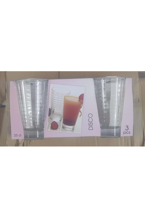 SİGMA 53304 DİSCO 3LÜ SU BARDAK (1*12)