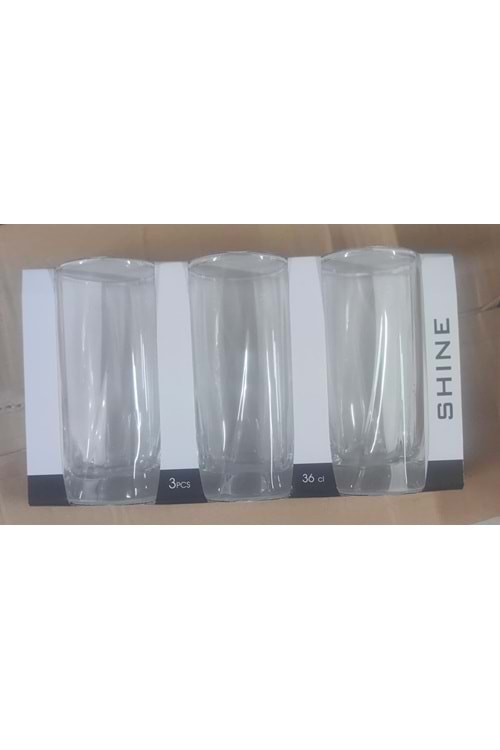 SİGMA 91706 SHİNE 3LÜ BARDAK 360CC (1*12)
