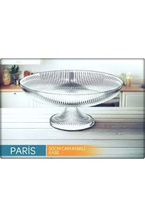 SGM12099 PARİS 30CM CAM AYAKLI SUNUMLUK (1*4)