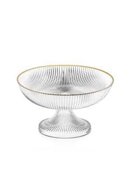 SGM13659 VALENZA 20CM ELENA CAM AYAKLI SUNUMLUK ALTIN YALDIZ (1*8)