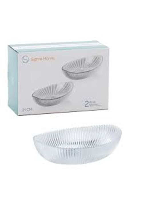 SİGMA ARİA 21CM OVAL SUNUM KASE 2Lİ (1*8)