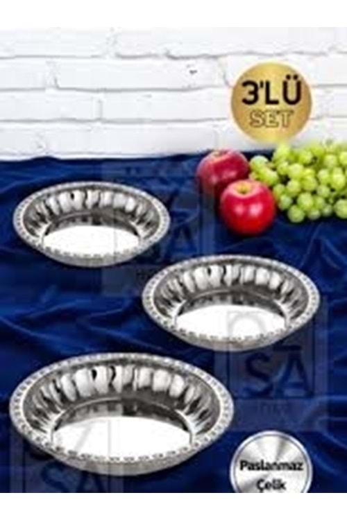 ÇAĞRI 3LÜ PASLANMAZ MEYVELİK KASE (1*84)