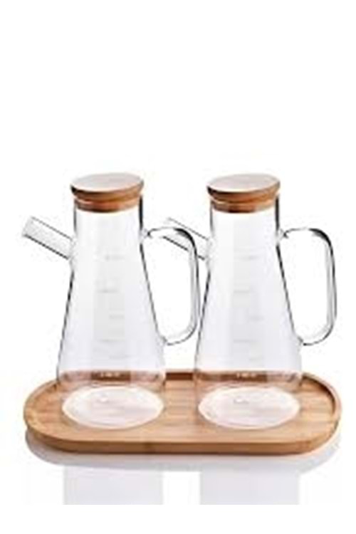 KARADAĞ 3LÜ SET BAMBU KAPAKLI YAĞLIK TABAKLI (1*12)