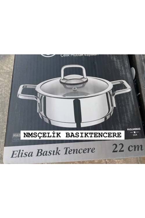NMS ELİSA 22 NO BASIK ÇELİK TENCERE (1*12)