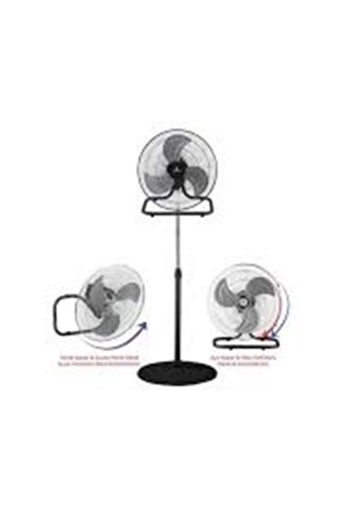 PRO 2000 RBS20 BÜYÜK AYAKLI VANTİLATÖR SANAYİ TİPİ 140W 20İNÇ 51CM RUBENİS KUMANDALI (1*1)