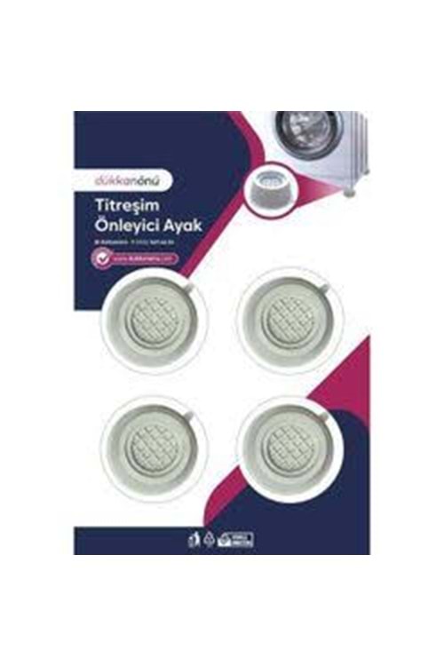 LEVA3168 BEYAZ 4LÜ ÇAMAŞIR MAKİNA TİTREŞİM AYAĞI (1*72)