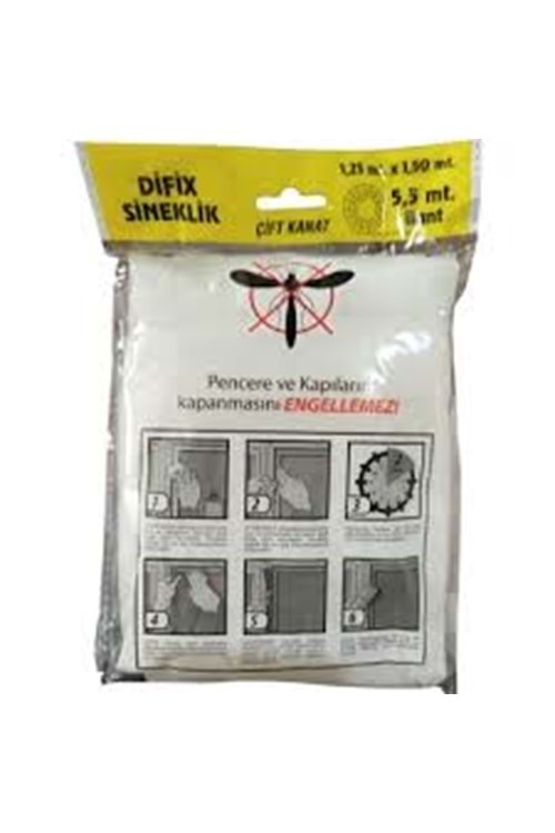 PRATİK SİNEKLİK 125X125CM ÇİFT KANAT (1*125)