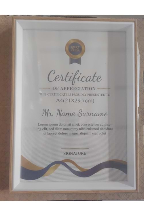 TİRAN414 MDF LÜX A4 ÇERÇEVE 21x30CM (1*36)