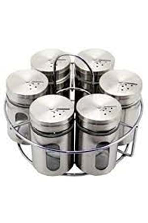 PEROTTİ SİLVA 6LI METAL STAND BAHARATLIK YUVARLAK (1*12)