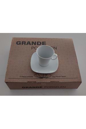 MMZ02CT00 GRANDE MİMOZA SADE ÇAY FİNCANI (1*6) OTEL LOKANTA PORSELEN