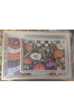 İSRA 5791 KARE BEYAZ 2Lİ PLS TEPSİ (1*18)