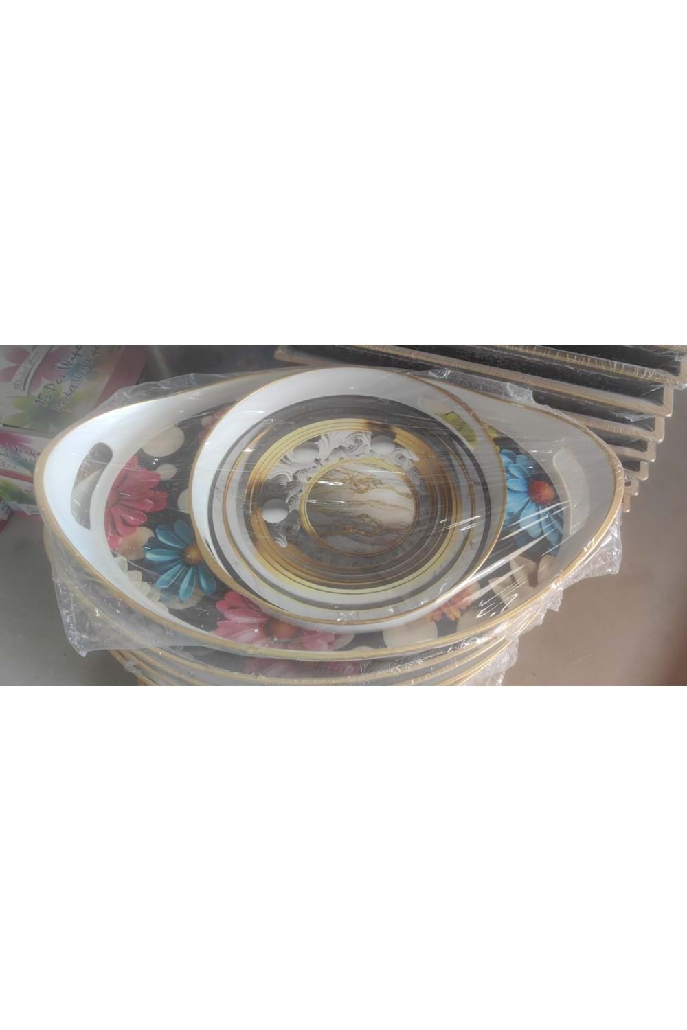 İSRA 5792 HİRA BEYAZ 2Lİ PLS TEPSİ (1*18)