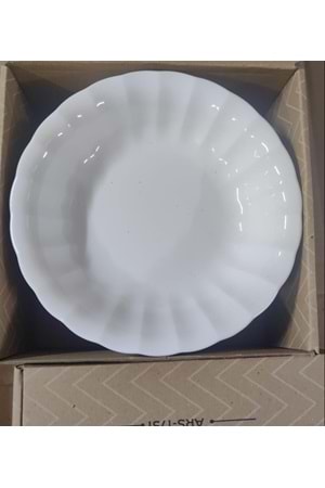 ARS 1751 PORSELEN PAPATYA 17CM YEMEK TABAK (1*6)