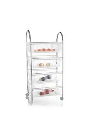 KİVA 4 LÜ METAL SEBZELİK KROM (1*4)