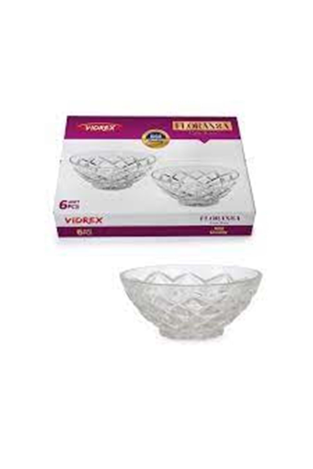 VİDREX BKL10 FLORANSA 6LI KASE CAM (1*12) İPEK