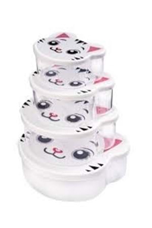 162270-815 HEREVİN 4LÜ KEDİLİ SAKLAMA KABI PLS (1*14)