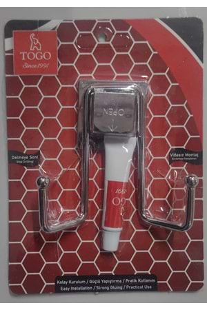 TOGO21012 YAPIŞKANLI METAL İKİLİ ASKI (1*200)