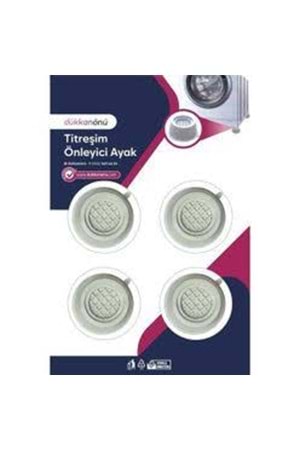 LEVA3168 BEYAZ 4LÜ ÇAMAŞIR MAKİNA TİTREŞİM AYAĞI (1*72)